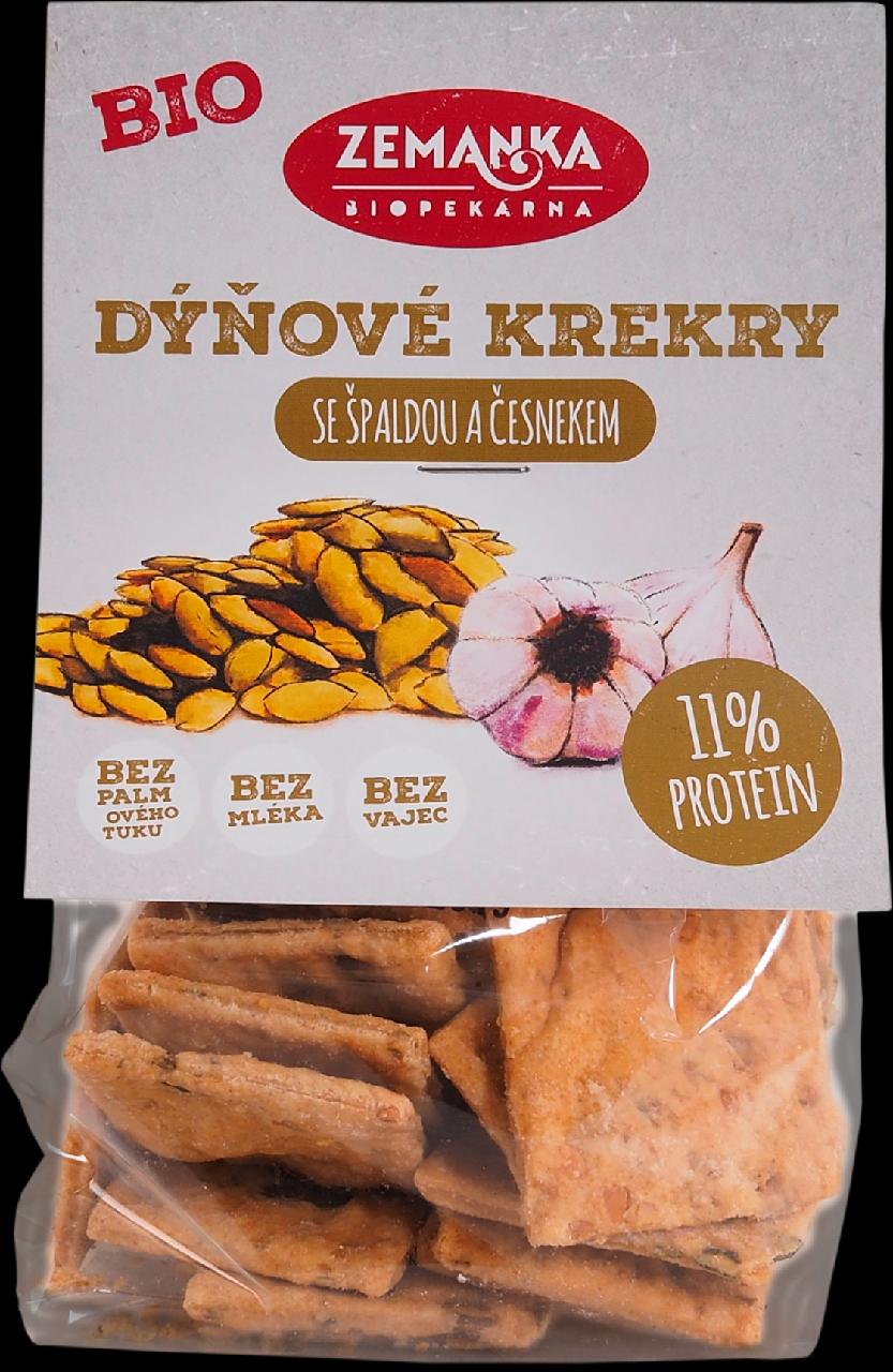 Fotografie - Dýňové krekry se špaldou a česnekem Biopekárna Zemanka