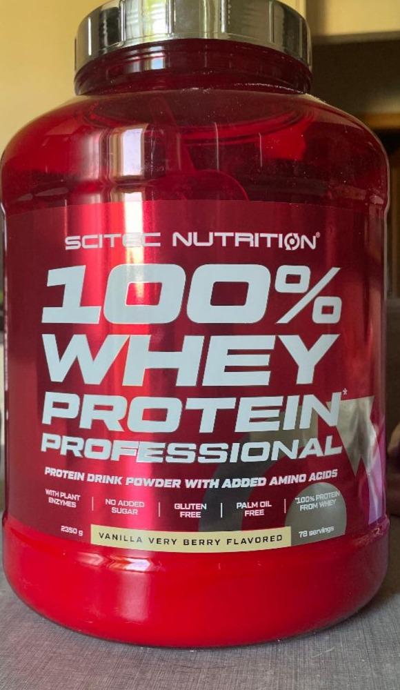 Fotografie - Scitec nutrition 100% whey protein professional vanilla very berry