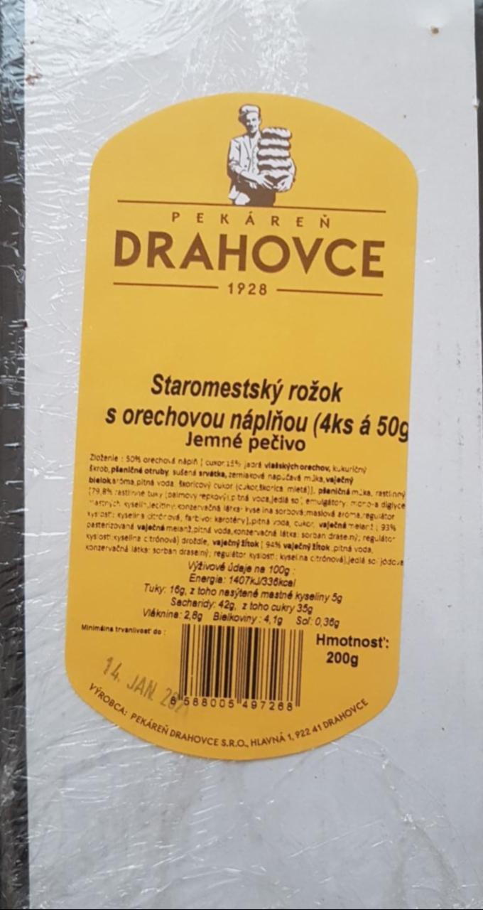 Fotografie - Staromestský rožok s orechovou náplňou Pekáreň Drahovce