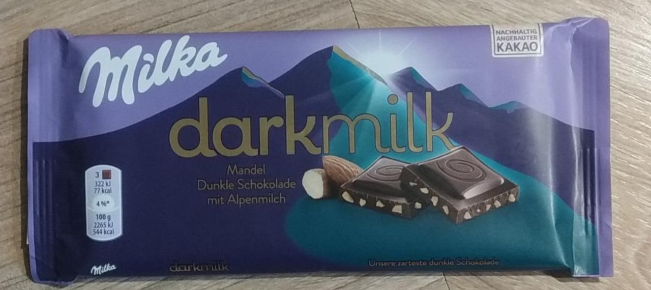 Fotografie - milka darkmilk almond