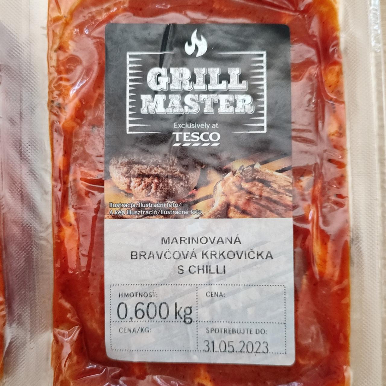 Fotografie - Marinovaná bravčová krkovička s chilli Grill Master Tesco