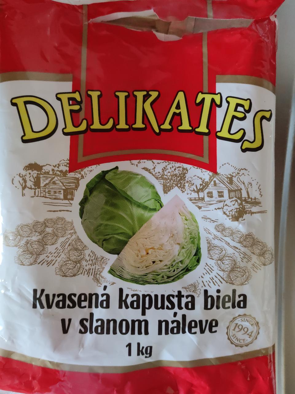 Fotografie - kvasená kapusta biela v slanom náleve Delikates