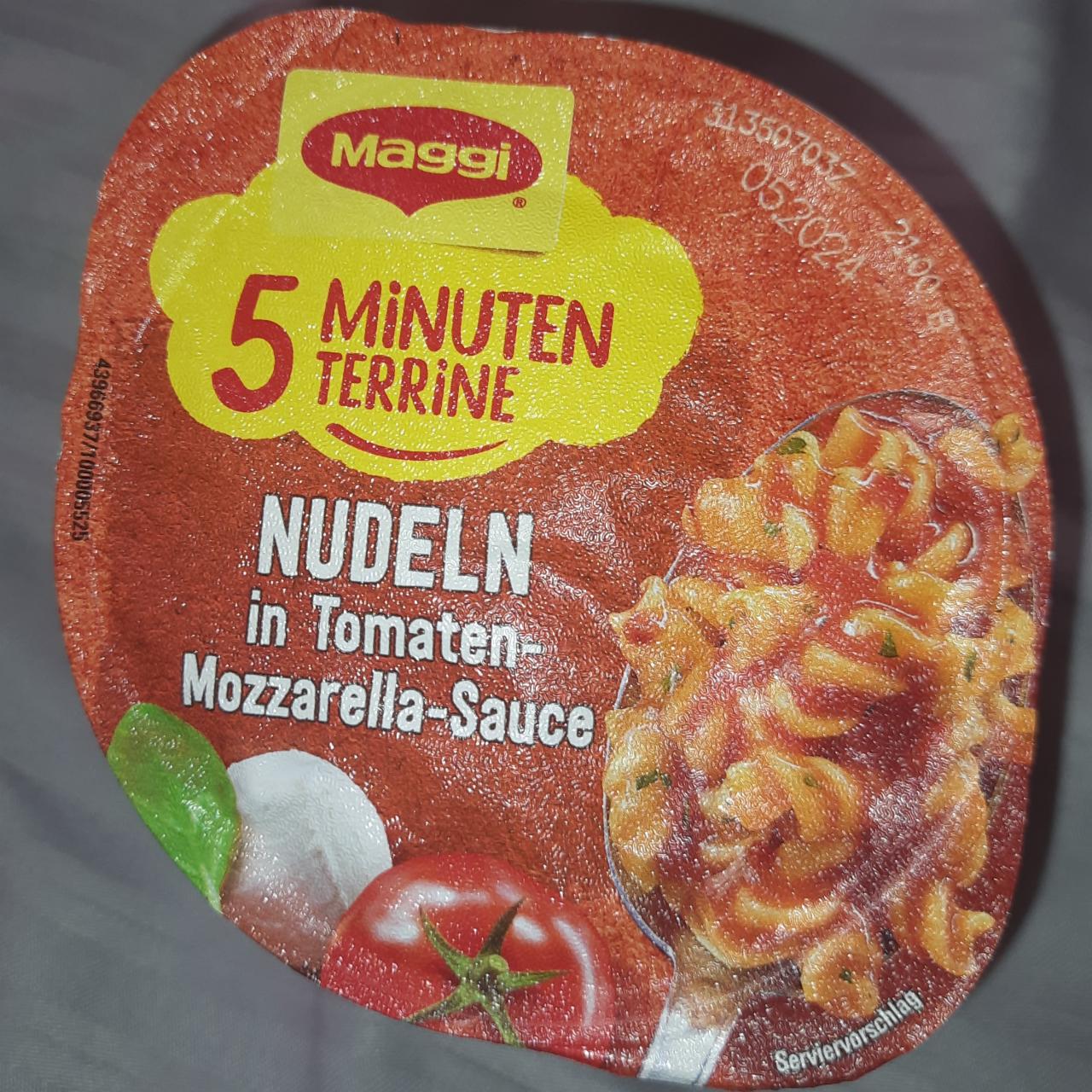 Fotografie - Nudeln in Tomaten-Mozarella-Sauce 5 Minuten Terrine Maggi