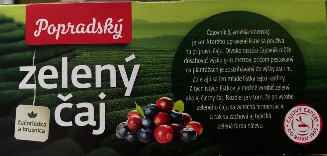 Fotografie - Zelený čaj Čučoriedka a brusnica Popradský