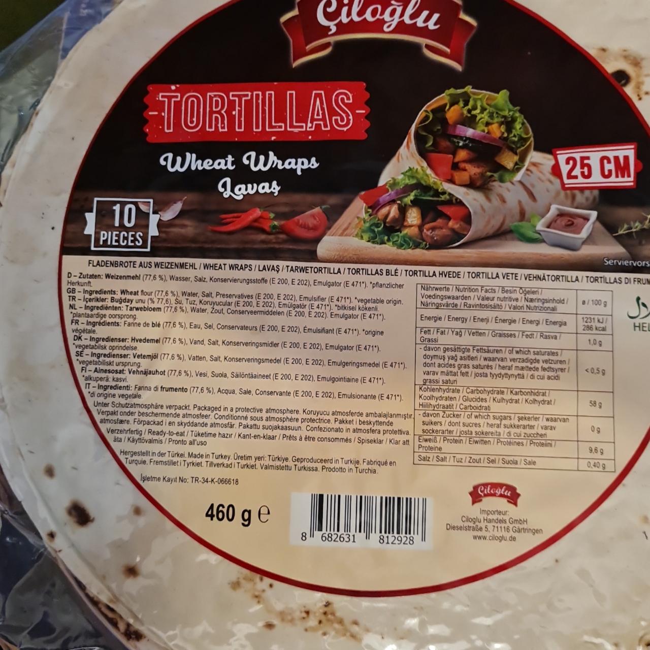 Fotografie - Tortillas Wheat Wraps Lavas Ciloglu