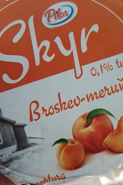 Fotografie - Skyr Pilos broskyňa-marhuľa 0,1% tuku