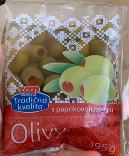 Fotografie - Olivy s paprikovou pastou Coop Tradičná kvalita