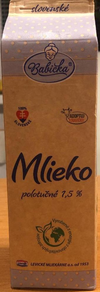 Fotografie - Babička Mlieko čerstvé polotučné 1,5% Levmilk