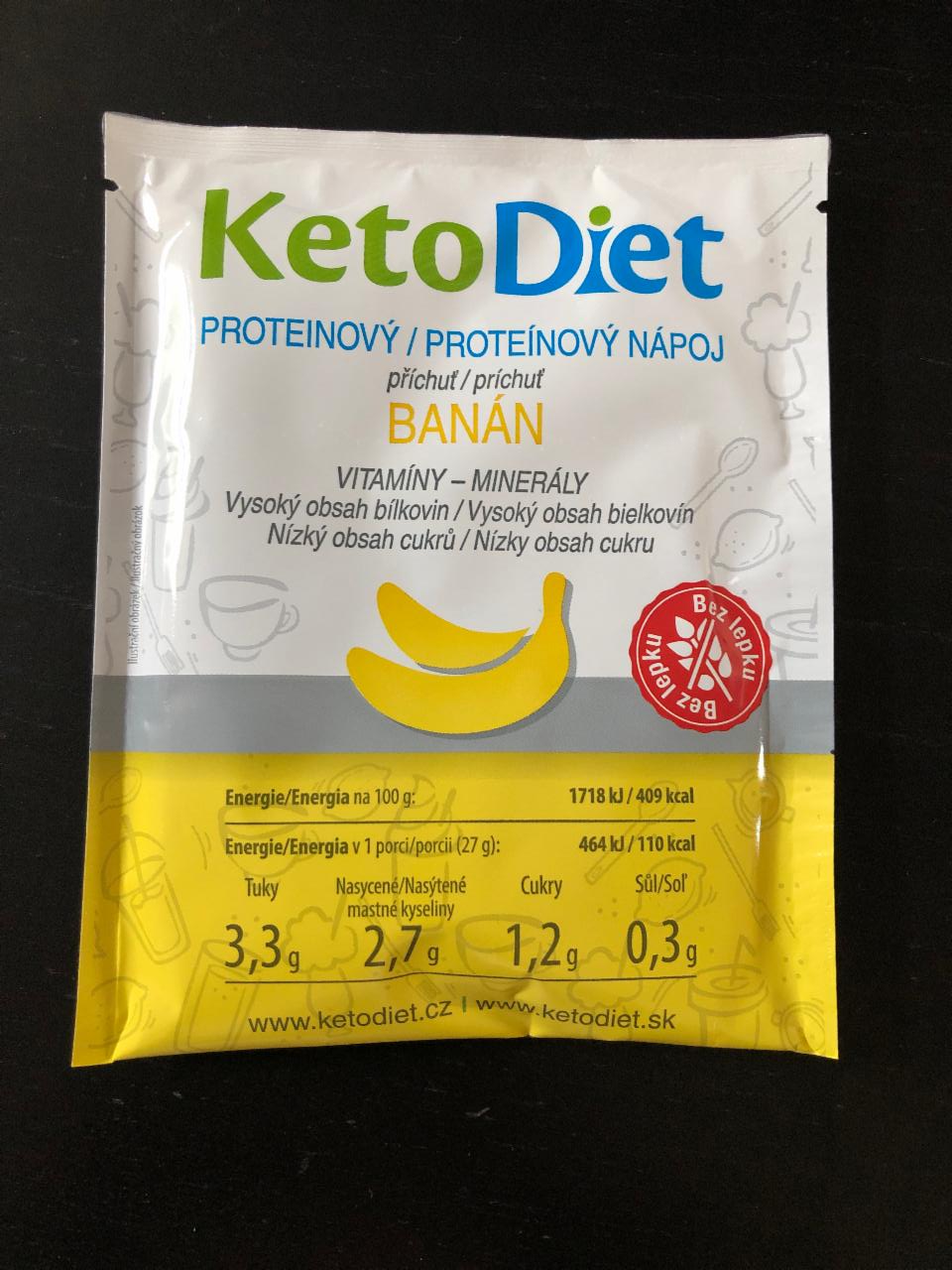 Fotografie - ketodiet proteinovy napoj banan