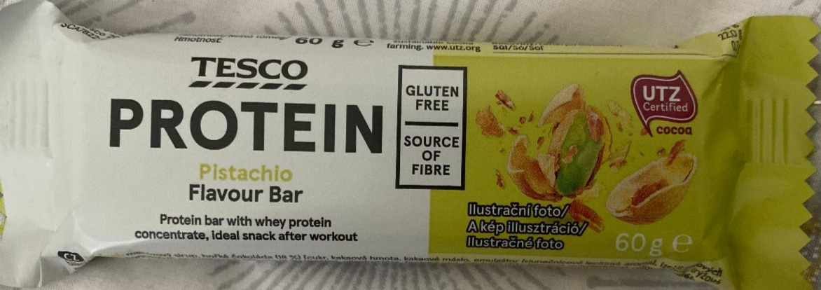 Fotografie - Protein Pistachio Flavour Bar Tesco