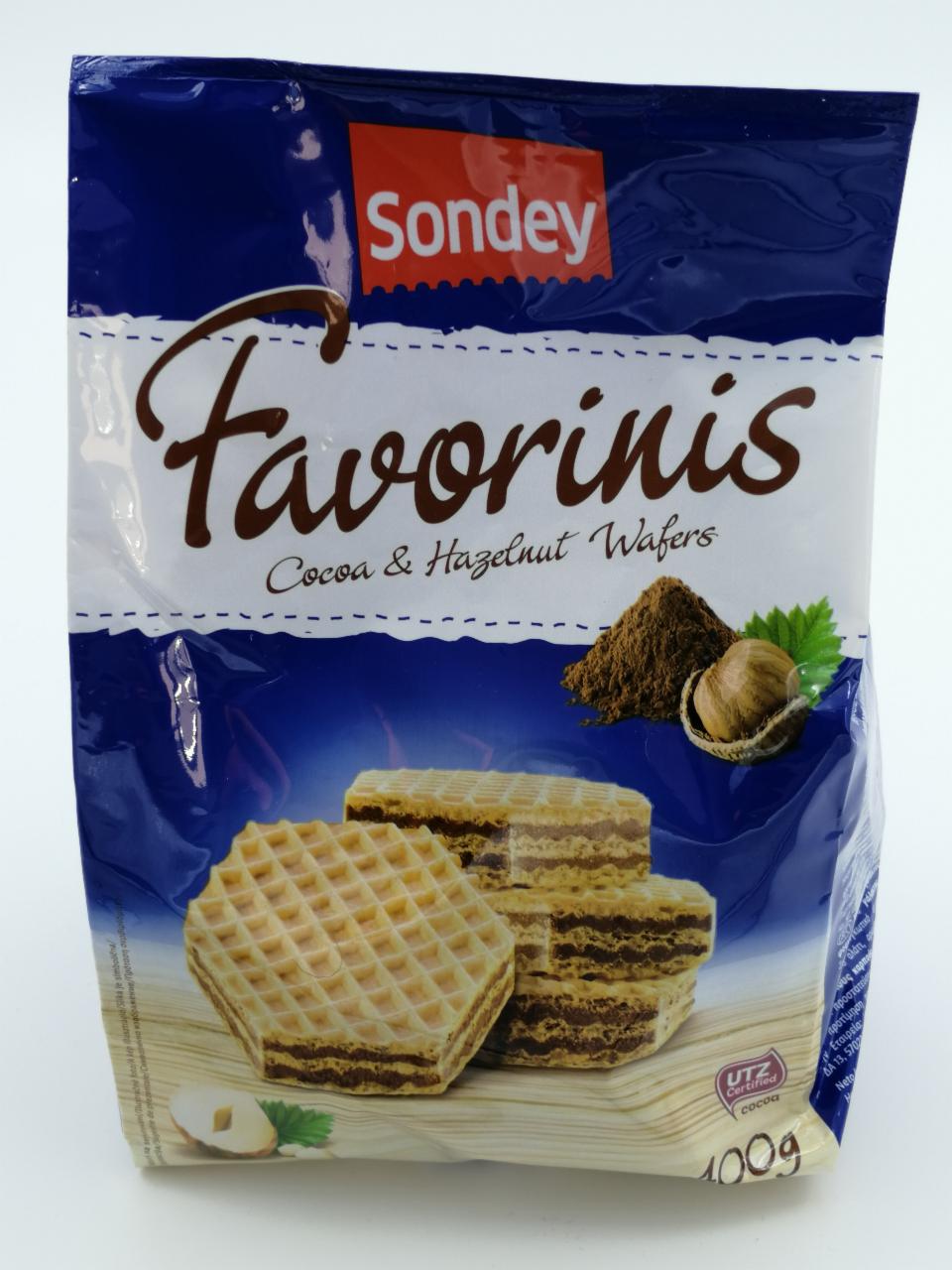 Fotografie - Favorine Cocoa Hazelnut wafers Sondey