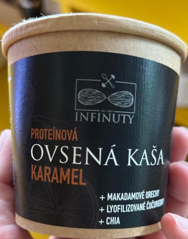 Fotografie - Proteínová ovsená kaša Karamel Infinuty