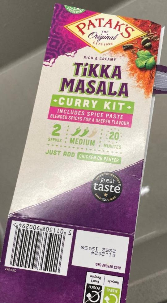 Fotografie - Tikka Masala Curry kit Patak´s