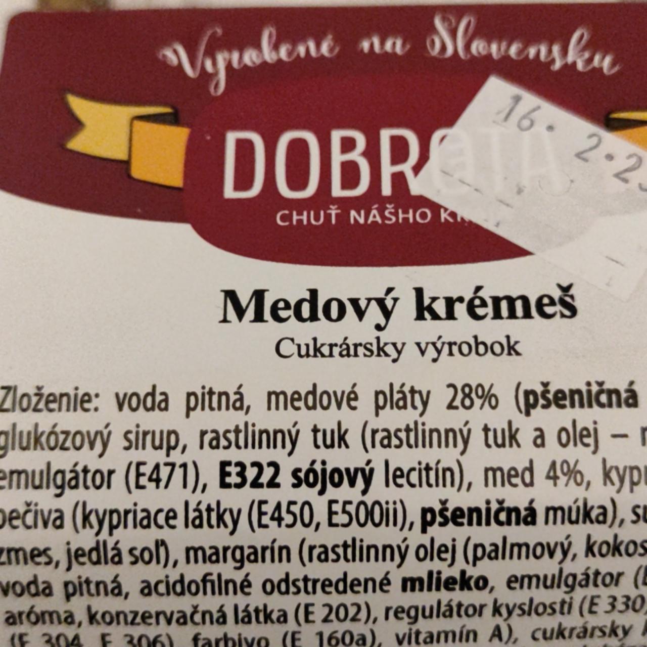 Fotografie - Medovy kremes Dobrota