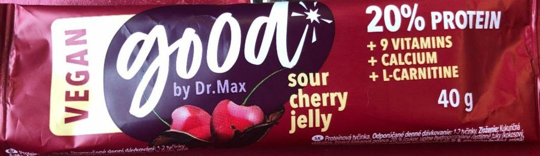 Fotografie - Good Vegan 20% protein Sour cherry jelly Dr.Max