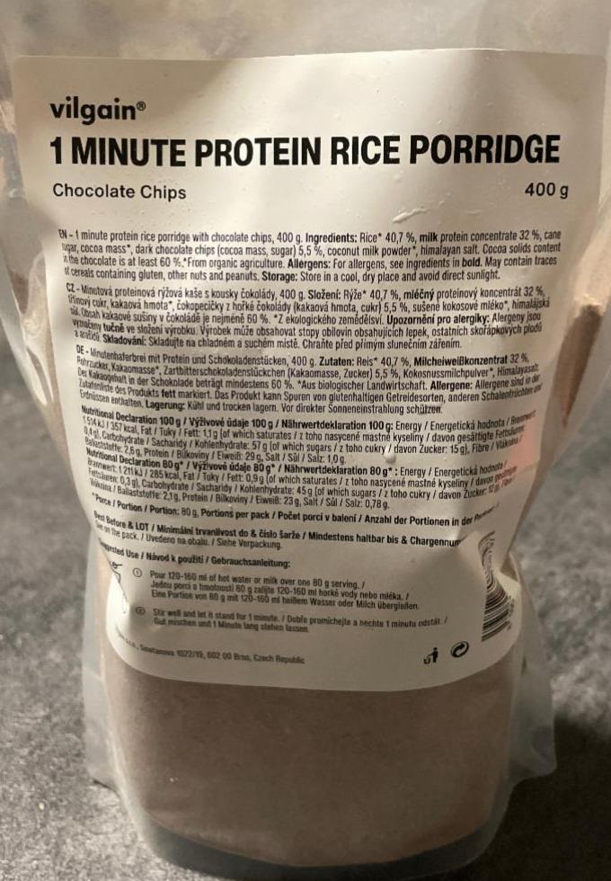 Fotografie - 1 minute protein rice porridge Vilgain