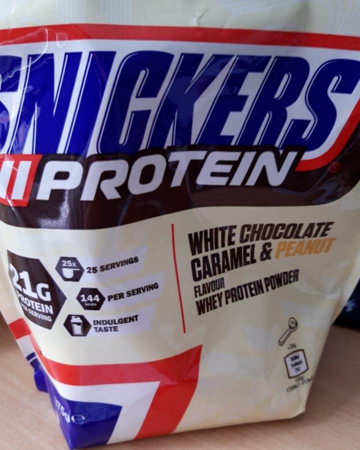 Fotografie - Snickers HiProtein white chocolate caramel & peanut flavour whey protein powder