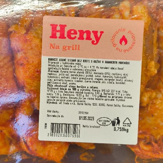 Fotografie - Na grill Kuracie horné stehná bez kosti s kožou v arrabiata marináde Heny