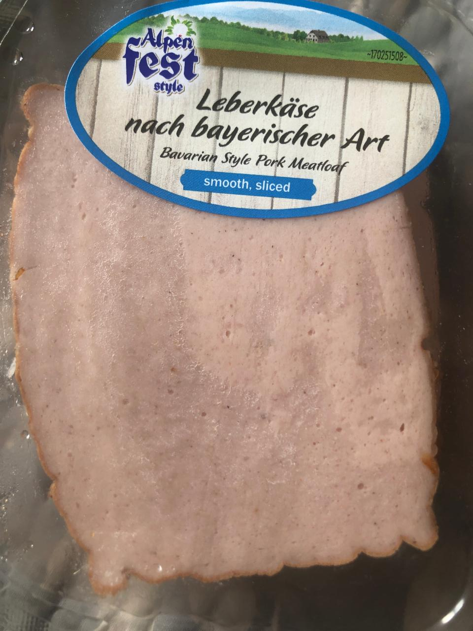 Fotografie - Leberkäse nach bayerischer Art Alpen fest style