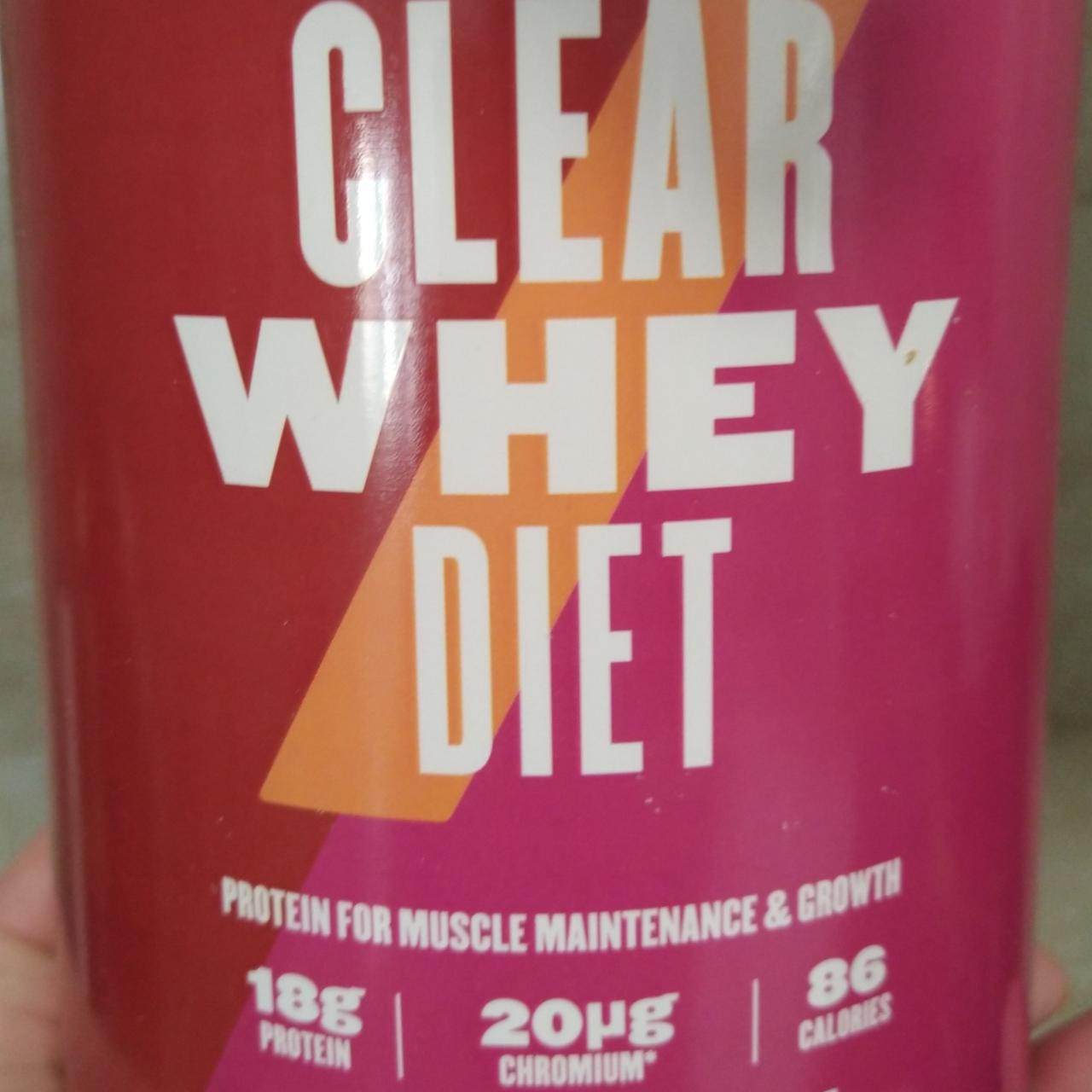 Fotografie - Clear whey diet Raspberry & Blood orange MyProtein