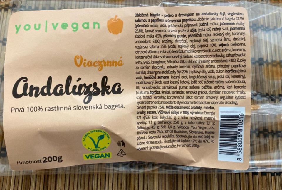 Fotografie - Viaczrnná Andalúzska obložená bageta You Vegan