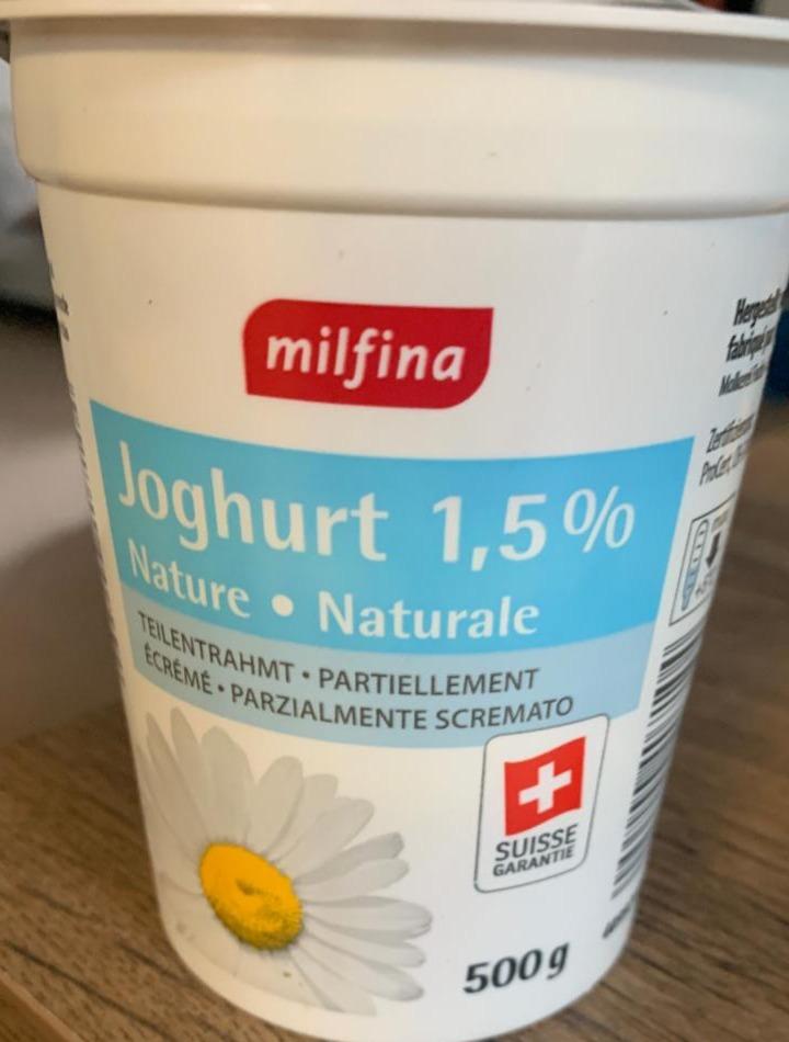 Fotografie - Joghurt 1,5% nature Milfina