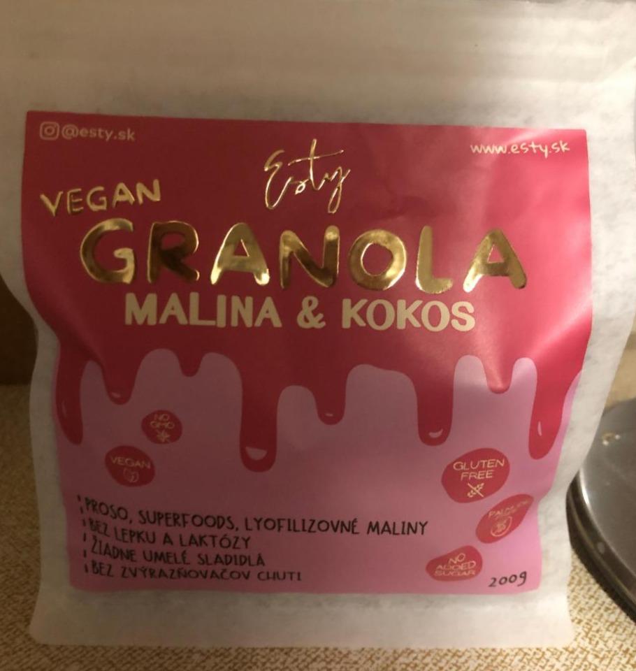 Fotografie - Vegan Granola Malina & Kokos Esty