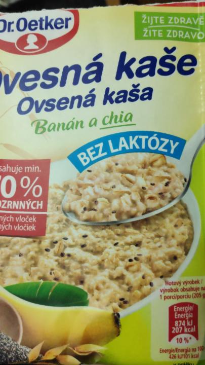 Fotografie - Dr. Oetker Ovesná kaše Banán a chia