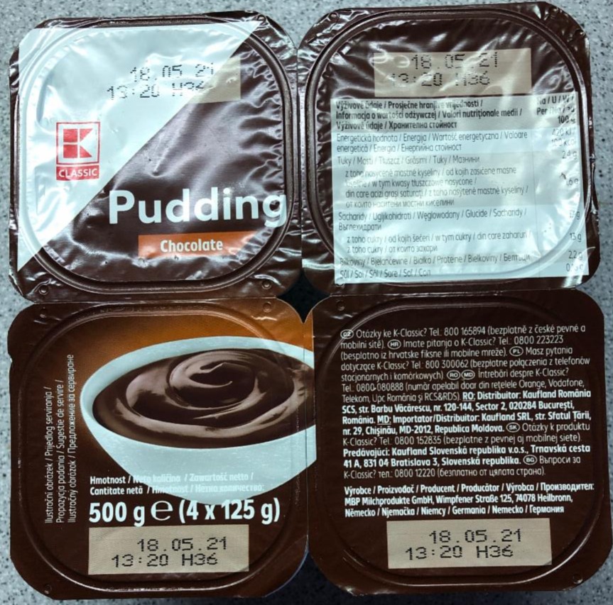 Fotografie - Pudding Schokoladengeschmack K-Classic