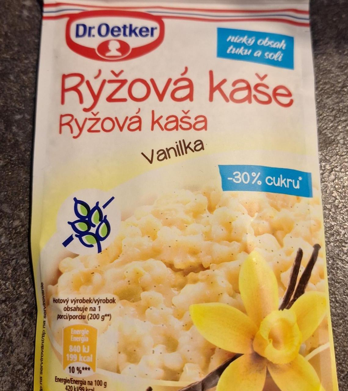 Fotografie - Ryžová kaša Vanilka Dr.Oetker