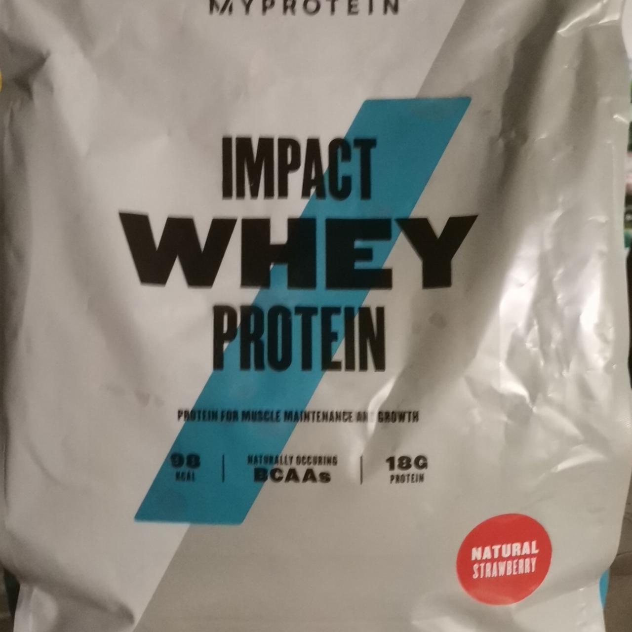 Fotografie - Impact whey protein natural strawberry MyProtein