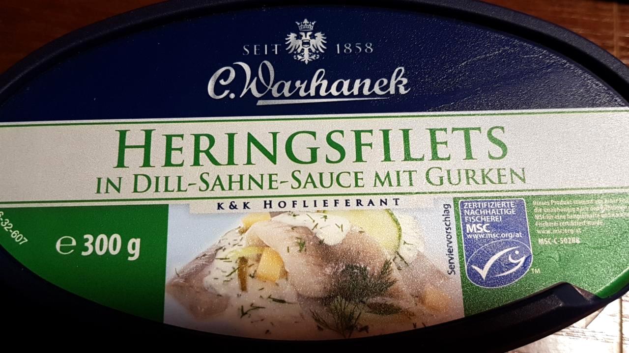 Fotografie - Heringsfilets in dill sahne sauce mit gurken