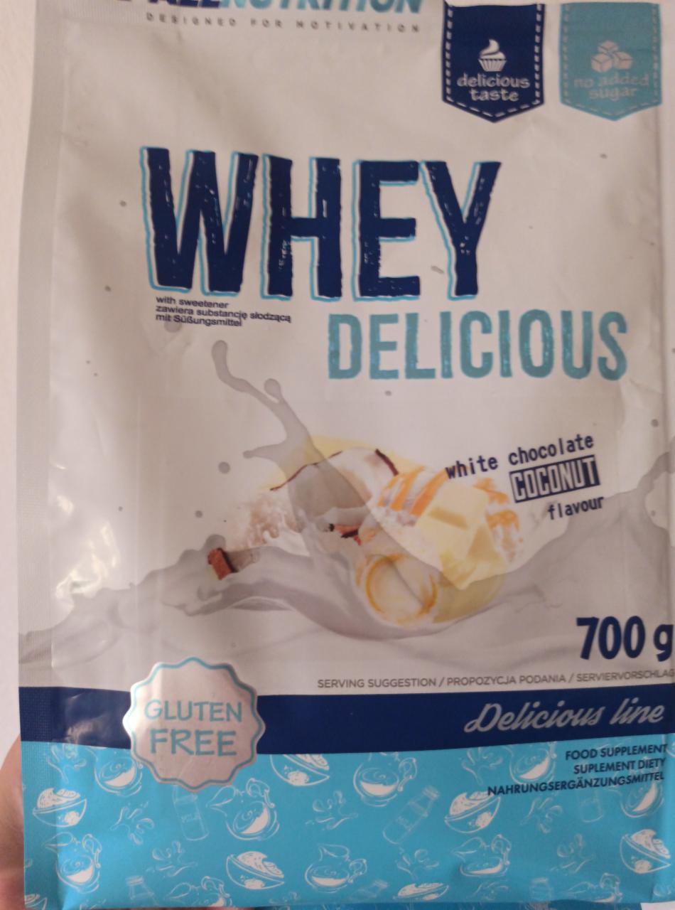 Fotografie - Whey Delicious Protein White chocolate Coconut Allnutrition