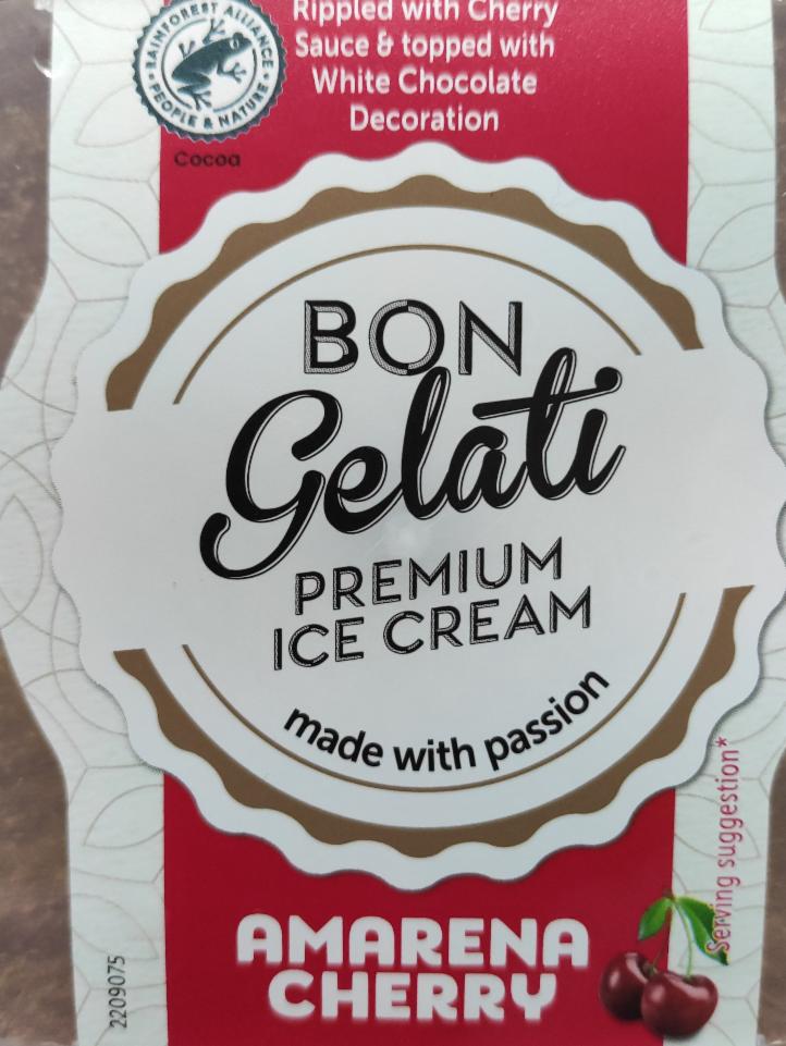 Fotografie - Bon Gelati Premium Ice Cream Amarena Cherry