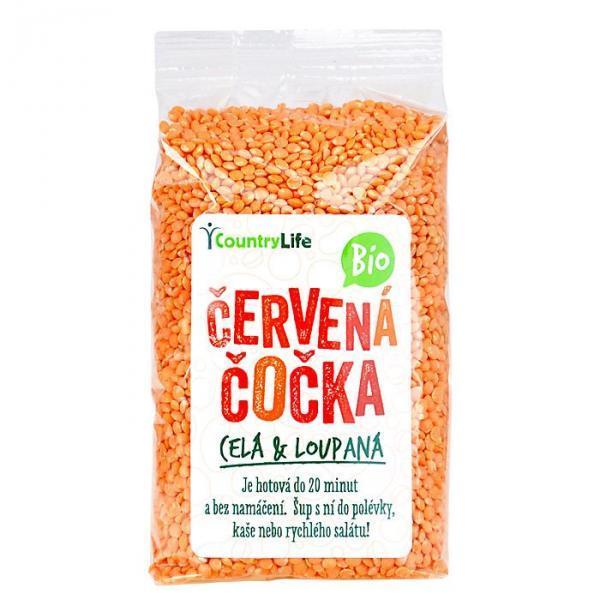 Fotografie - červená čočka celá loupaná Bio Country Life