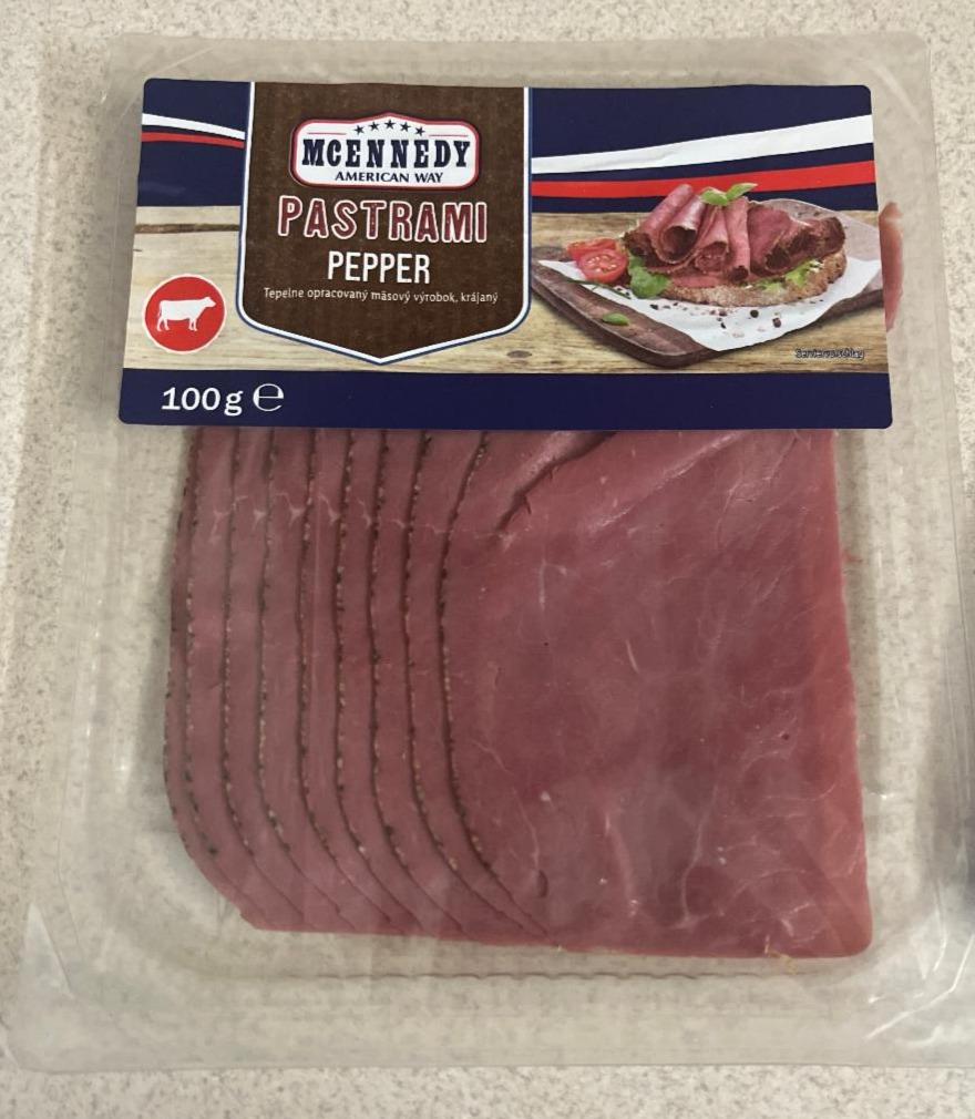 Pastrami pepper McEnnedy - kalórie, kJ a nutričné hodnoty