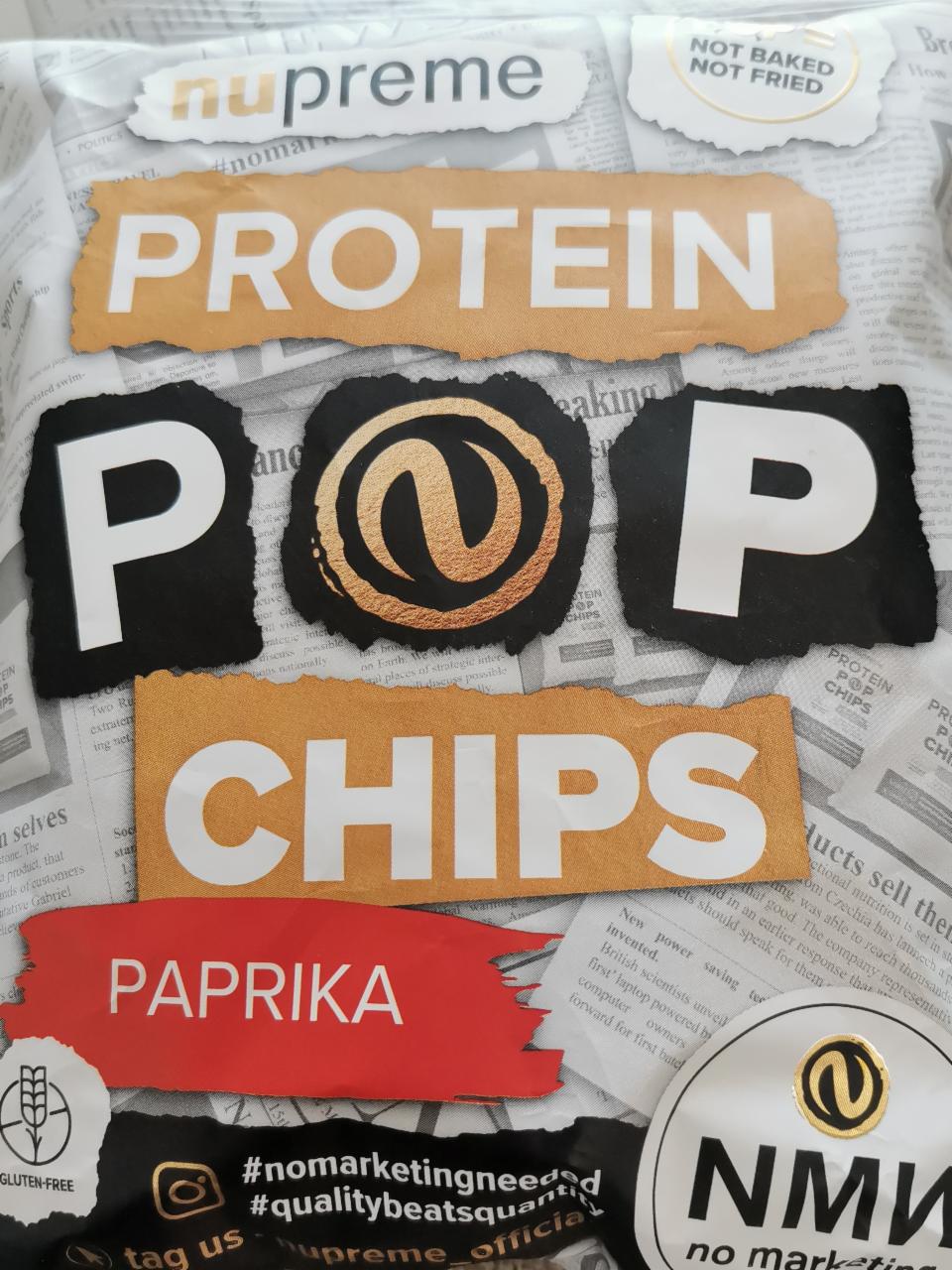 Fotografie - Protein pop chips paprika Nupreme