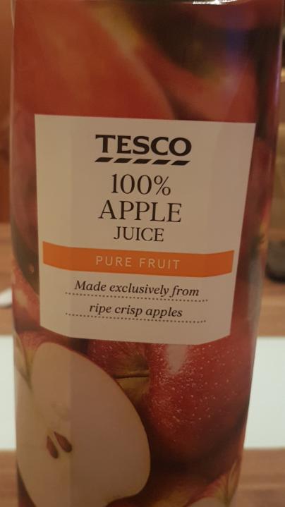 Fotografie - 100% APPLE JUICE Pure fruit Tesco