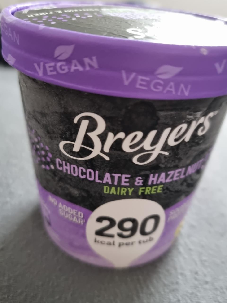 Fotografie - Breyers Chocolate & Hazelnut 290 kcal