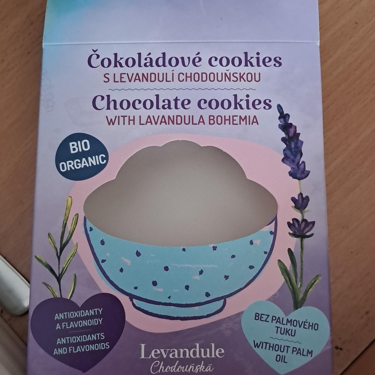 Fotografie - Bio Čokoládové cookies s levandulí chodouňskou