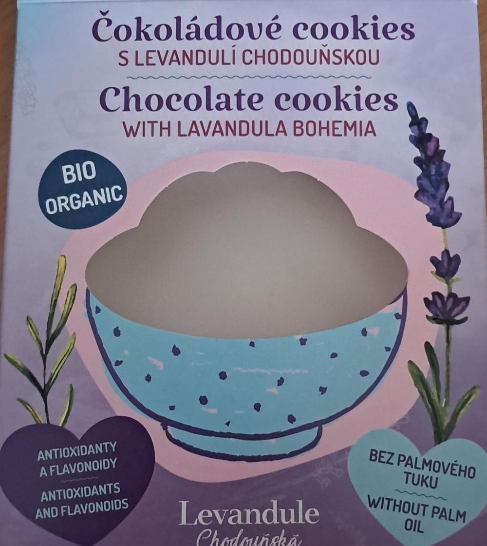 Fotografie - Bio Čokoládové cookies s levandulí chodouňskou