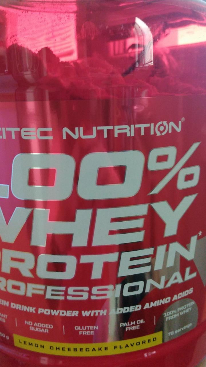 Fotografie - 100% Whey Protein Professional Lemon Cheesecake Scitec Nutrition