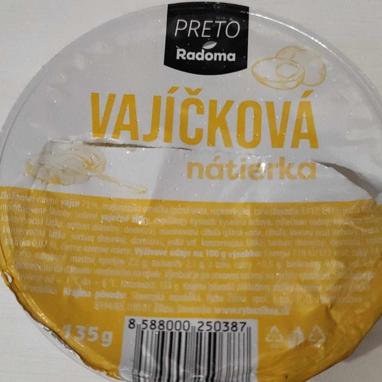 Fotografie - Vajíčková nátierka Preto Radoma