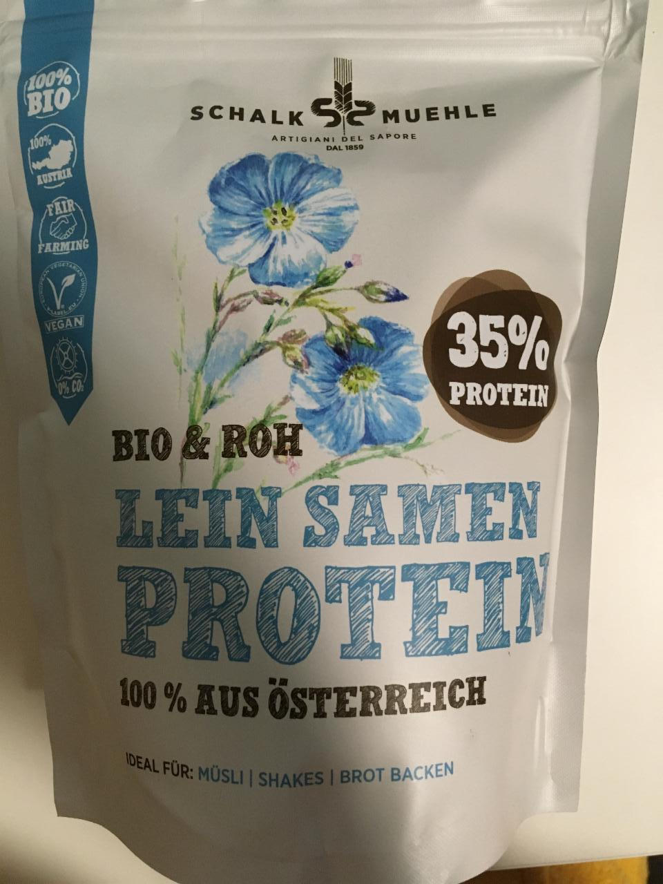 Fotografie - Bio & Roh Leinsamen Protein Schalk Mühle