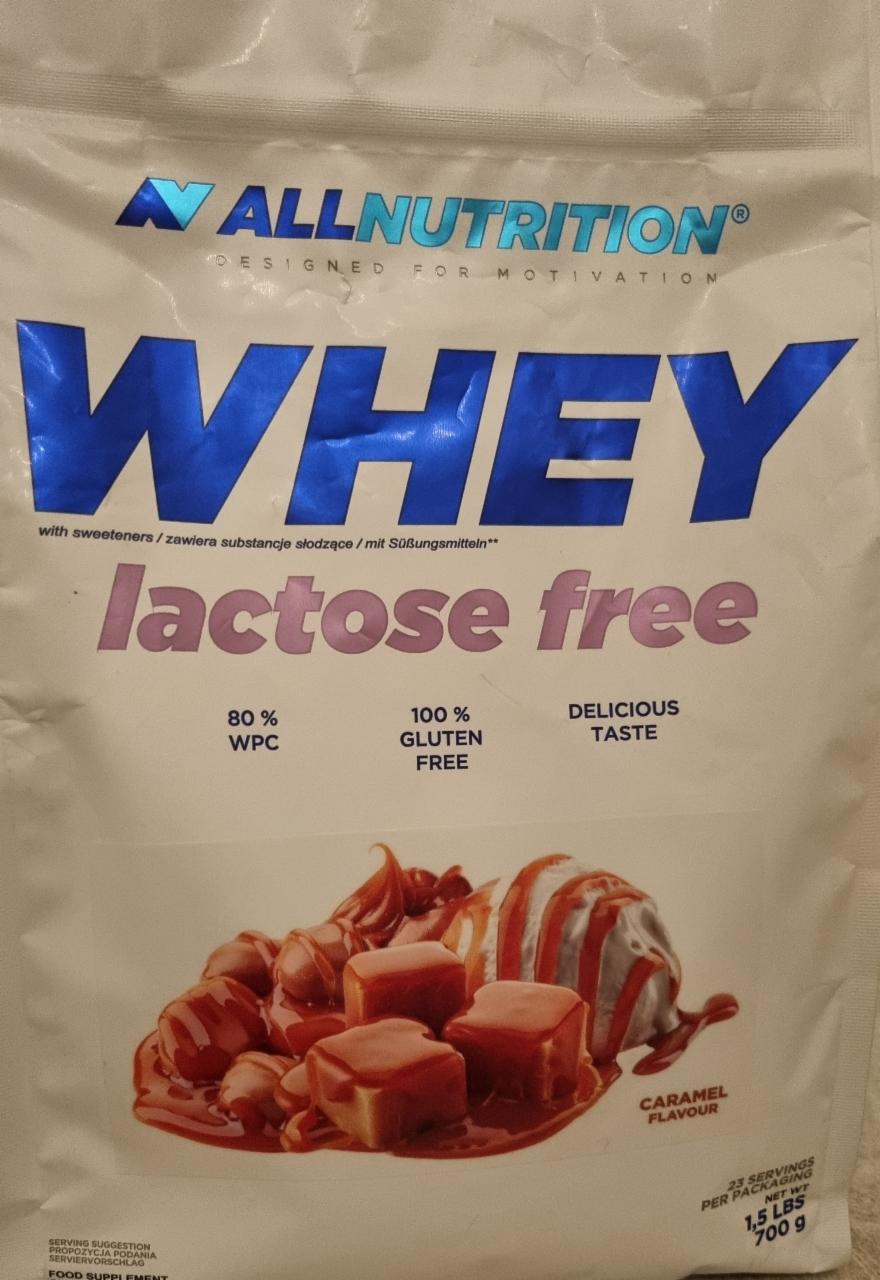 Fotografie - Whey Lactose free Caramel Allnutrition