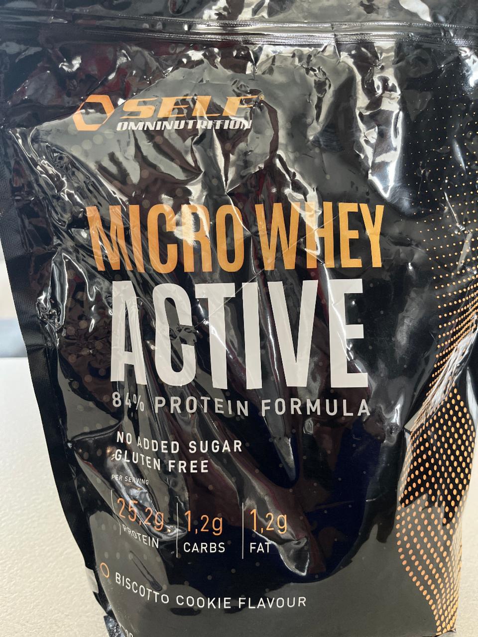 Fotografie - Micro Whey Active 84% Protein Formula Biscotto Cookie Self Omninutrition