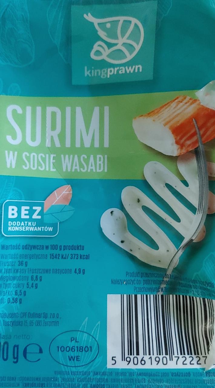 Fotografie - Surimi w sosie wasabi Kingprawn