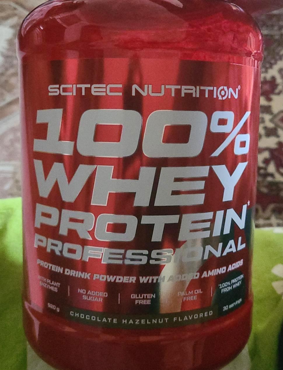 Fotografie - 100% whey protein professional Chocolate-hazelnut Scitec Nutrition