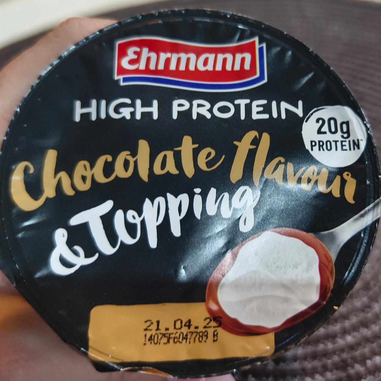 Fotografie - High protein chocolate & topping Ehrmann