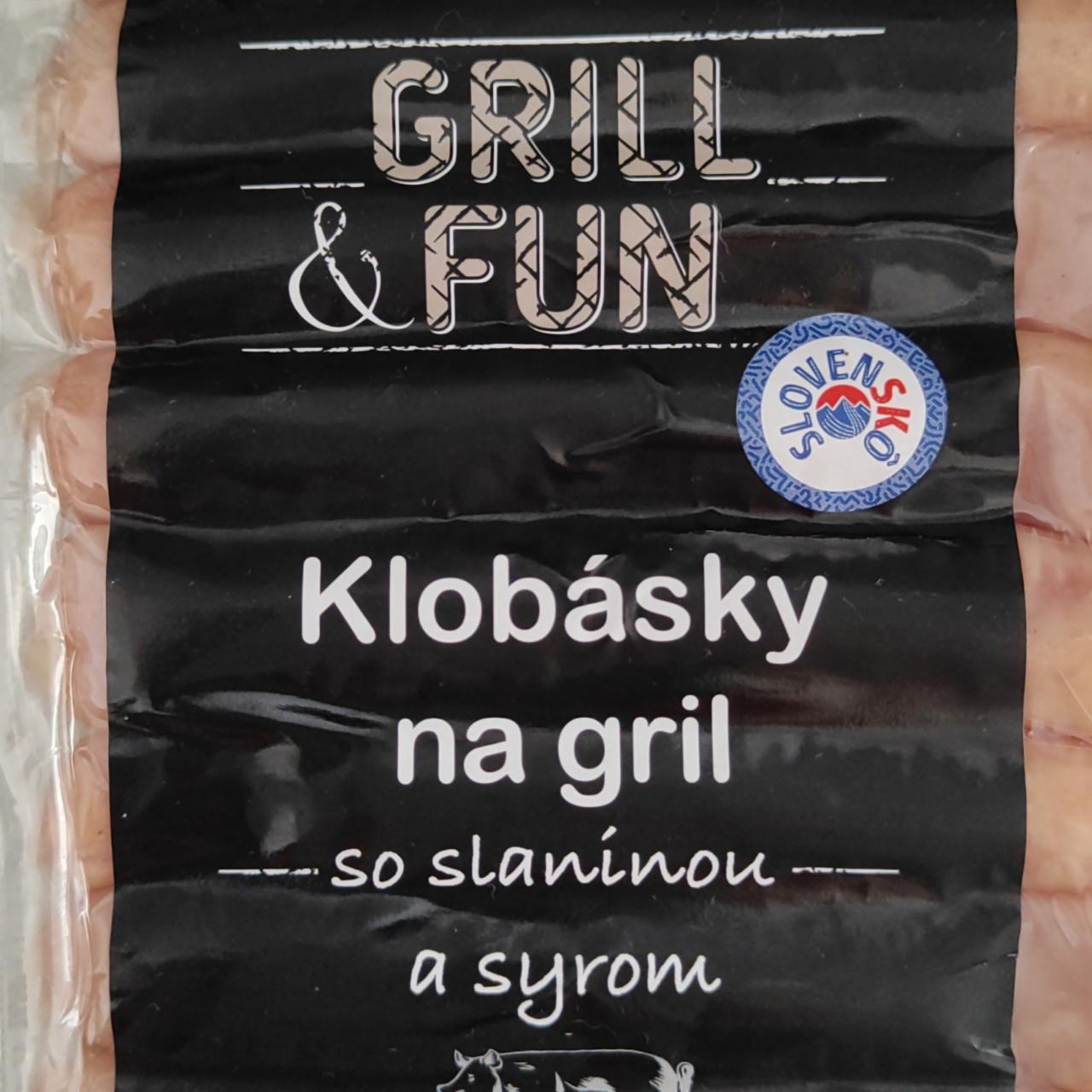 Fotografie - Klobásky na gril so slaninou a syrom Grill & Fun